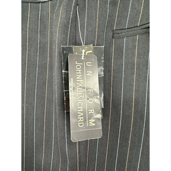 John Paul Richard Women's Capri Cropped Pinstripe Pants Size 4 Black & Blue - Picture 6 of 7